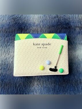 Kate Spade Tee Time Textured Leather Card Case
